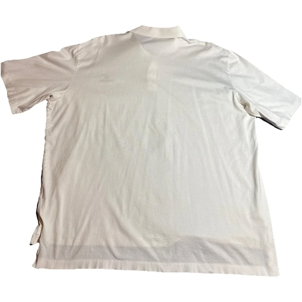 Polo Golf Ralph Lauren Caracol Logo Cotton White Collared Short Sleeve Size XL